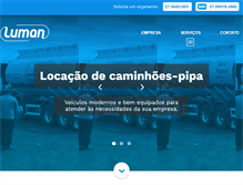 Tablet Screenshot of luman.com.br